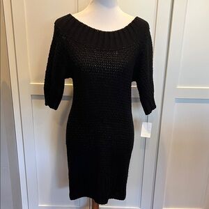 Hinge Black Knit Sweater Dress Size M